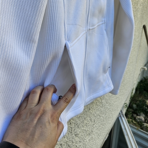 Spyder white full zip waffle knit jacket medium - Picture 4 of 8